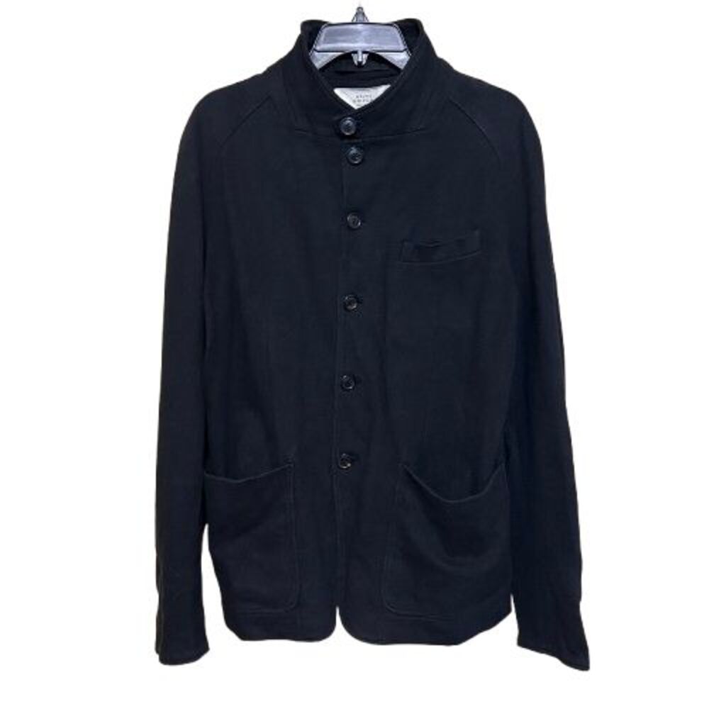 Mauro Grifoni Unstructured Knit Blazer Jacket Mens IT 52 US 42 Black Minimalist